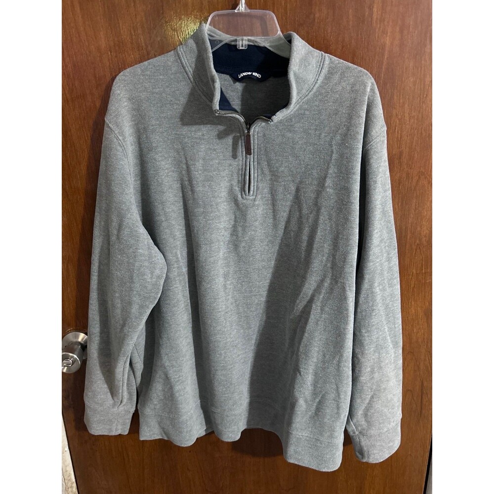 Lands End Men''s sz XXL 1/4 Zip Pullover Sweatshirt